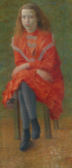 Seated girl, 1910-1915.