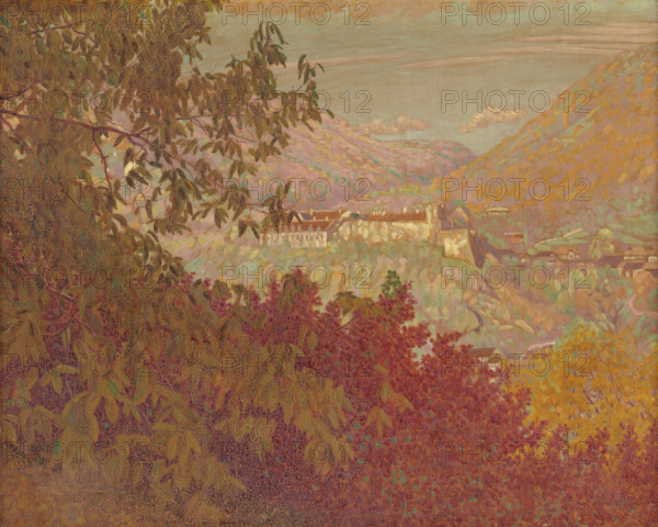 Modrý Kamen Castle, c 1925. The castle at Modrý Kamen ('Blue Rock'), in Slovakia was built in the second half of the 13th century