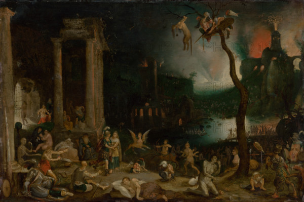 Aeneas and the Cumaean Sibyl in the Underworld, around 1604.
