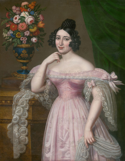 Portrait of Róza Theresia, 1836. (Princess of Esterházy-Galantha, daughter of Paul Prince of Esterházy-Galánta and Maria Theresa Princess of Thurn and Taxis. Married to Count Carl Caviani, Baron of Unter-Waltersdorf.)