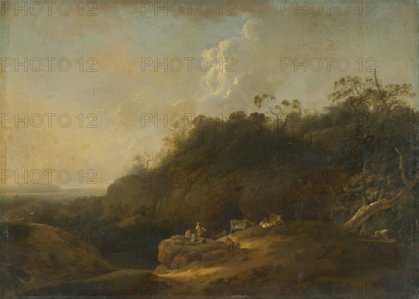 Landscape with shepherds, 1640-1650.