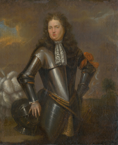 Portrait of a nobleman in a suit of armour, after 1750. Probably by Johann Lucas Kracker