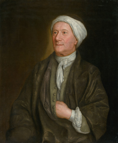 Portrait of a man in a dressing gown, 1730-1740.
