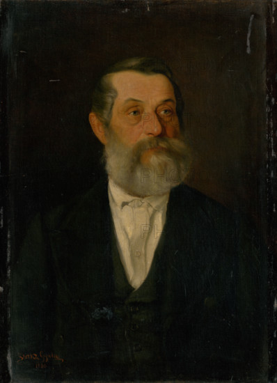 Portrait of an old man with grey beard, 1880.