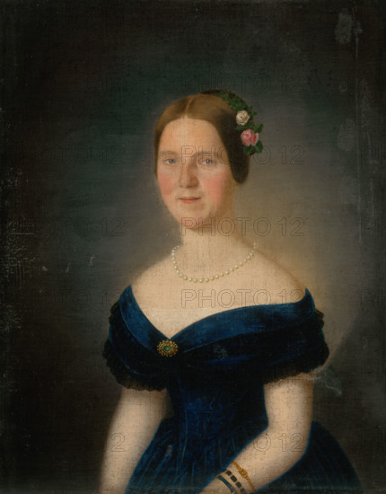 Portrait of Augusta Tibély, née Grossmann, around 1849.