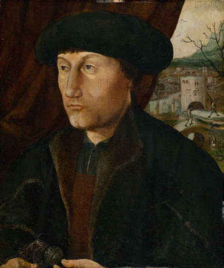 Portrait of a Man with Rosary; Portrait of Man in a Beret, 1520-1530.