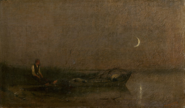 Fishing by Moonlight, 1880-1900.