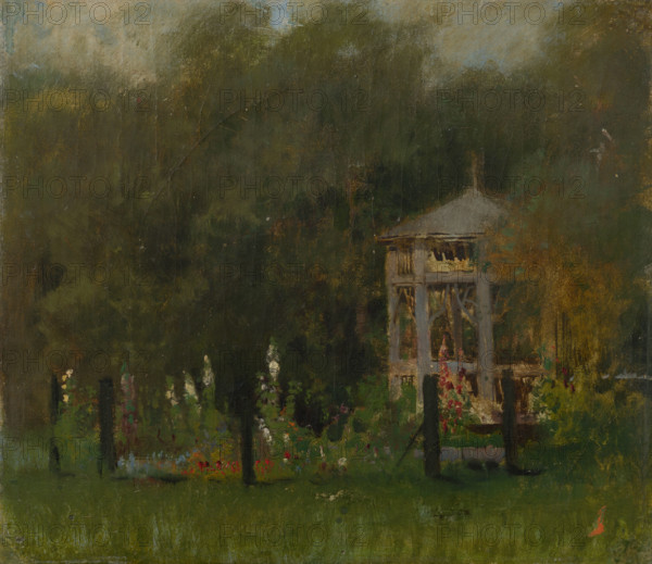 Gazebo in the Park in Strázky. Forest Scenery, 1875-1885.