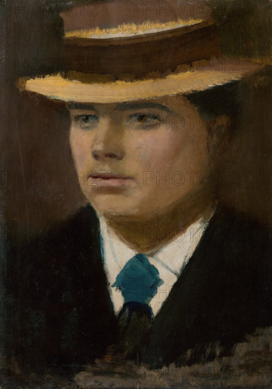 Young Man in a Straw Hat, 1900-1910.