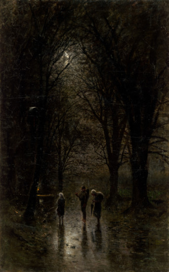 Night Travellers at a Cross (Road through the Woods), 1880-1882.