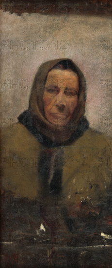 Portrait of an Old Woman in a Fur Coat, 1895-1900.