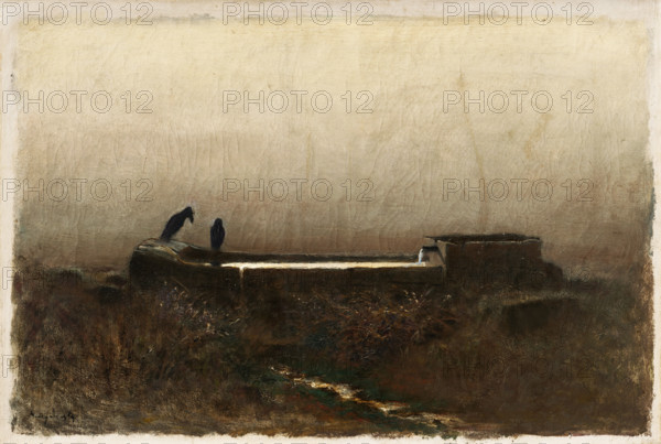 Watering Place with Ravens, 1878.