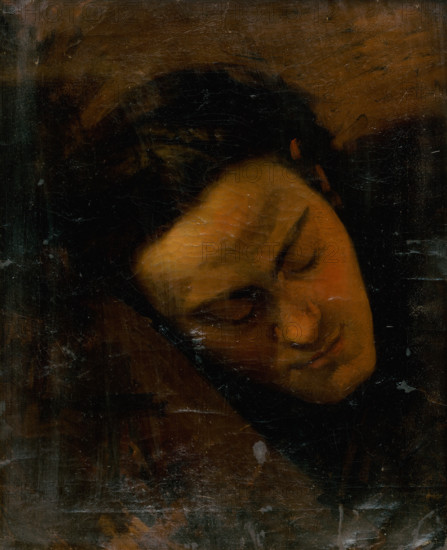 Head study of a man, 1870-1880.