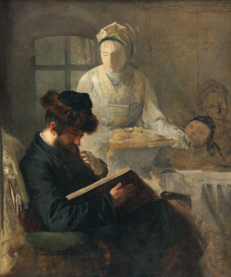 At the Rabbi's, 1875-1890.