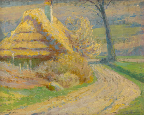 View near Slanec, 1900-1930s. Kosice Region of eastern Slovakia.