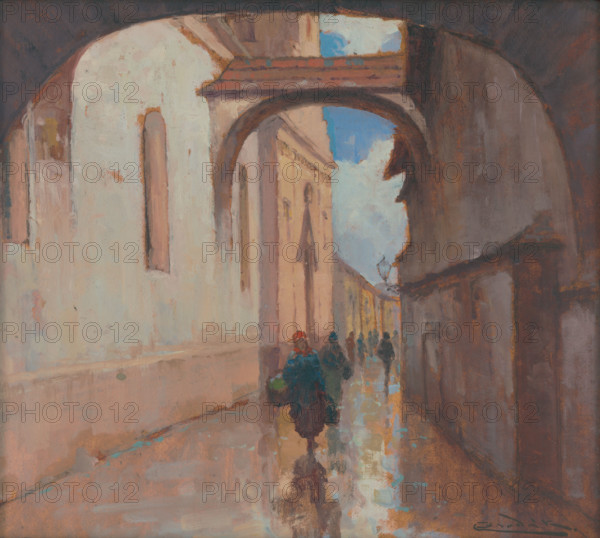 Hrnciarska ulica, Kosice, 1910-1915. Street in Slovakia.