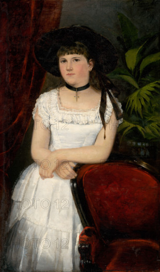 Portrait of a girl in a white dress, 1895.