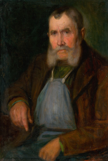 Portrait of Old Bratislava Vine-Dresser Schmidt-Hanzl, around 1900.