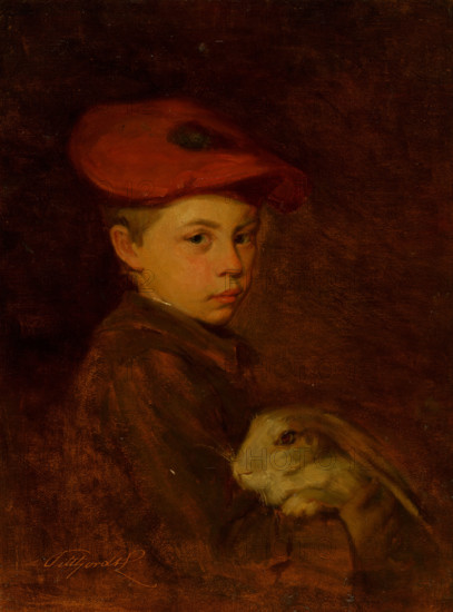 Boy with a Bunny, 1885-1900.
