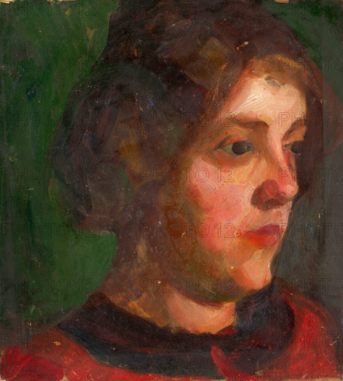 Head study of a girl, 1900.