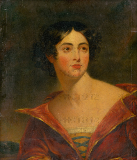 Portrait of a Woman in Red Dress, 1800-1830.