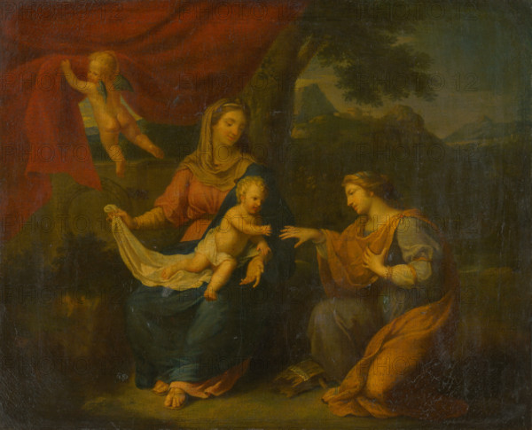 Seated Madonna with St. Catherine, 1670-1690.