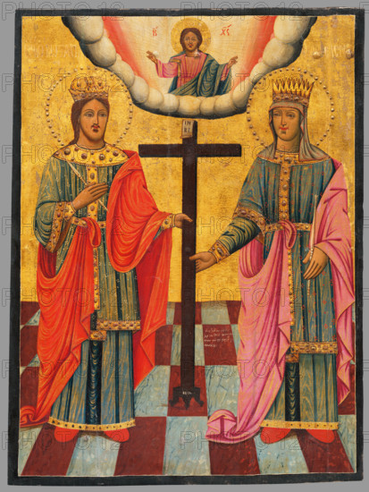 Constantine and Helena (icon), 1812-1818. Flavia Julia Helena was the mother of Constantine I, the first Roman emperor to convert to Christianity.