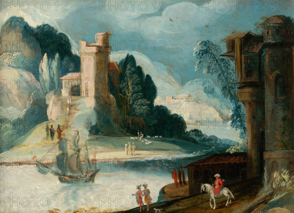 Landscape with a River and a Castle, 1590-1610.