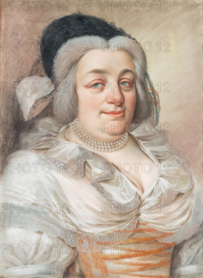 Portrait of a Zemianka in a White Silk and a Knitted hat with a Ribbon, 1790-1810.