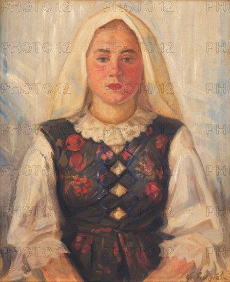 Girl in folk costume, 1946-1947.