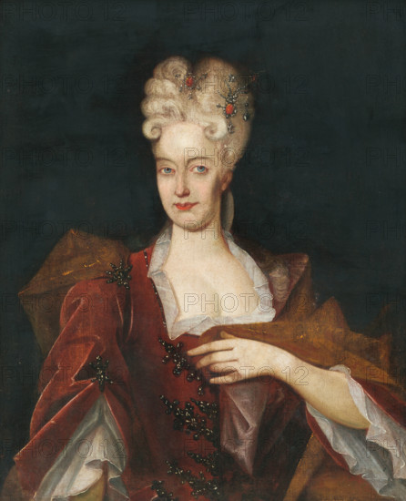 Portrait of Charlotte Amalia of Hesse-Wanfried, wife of Franz II. Rákoczi, 1700-1750. Princess Consort of Transylvania.