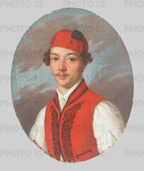 Portrait of a Young Man in a Red Vest, 1830-1840.