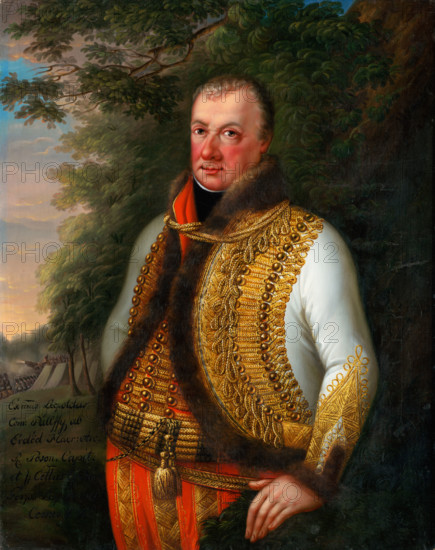 Portrait of Leopold Pálfy in a Landscape, 1800-1830.