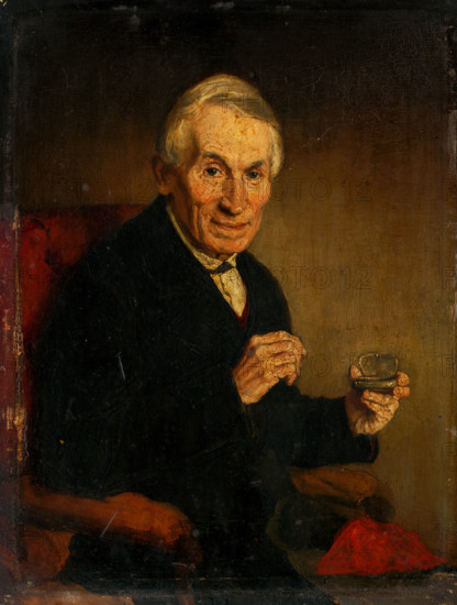 Portrait of a Gentleman with Tobacco Tin, around 1850.