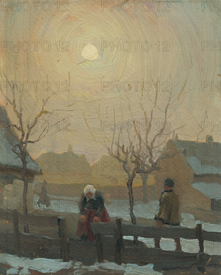 Winter in the village, c1923.