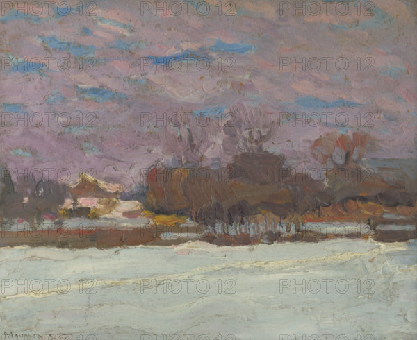 The artist's garden in winter, c1930.