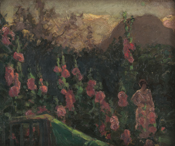 In the garden, c1930.