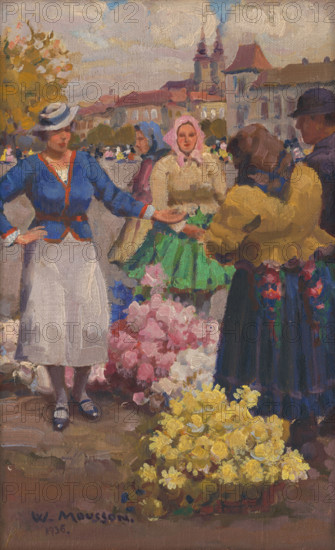 Flower market, 1936.