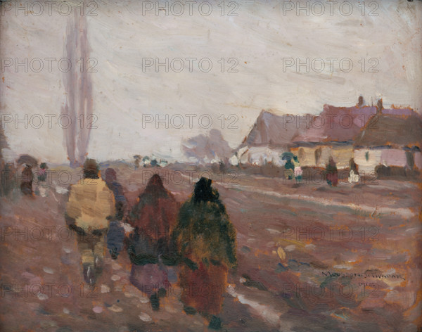 On the Road from the Michalovice Market, 1915.