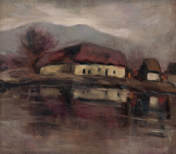Sketch - landscape with a lake, 1932.