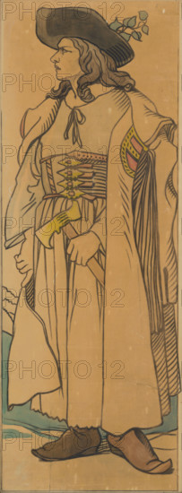 Figure of a Slovak Highwayman, around 1905.
