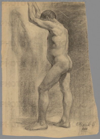 Study of a standing man, 1908.