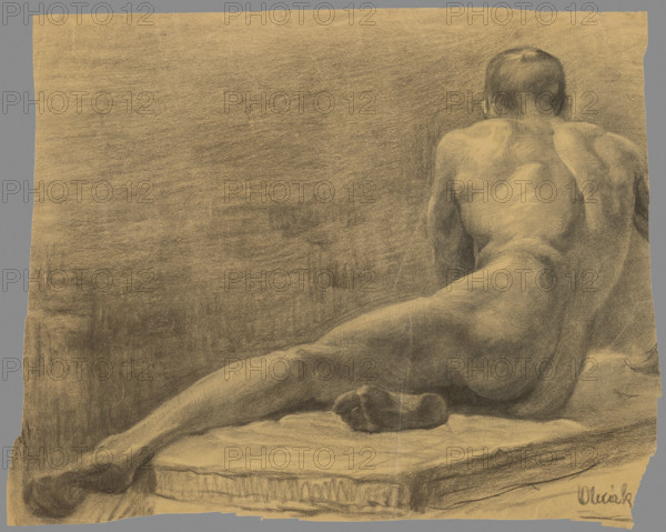 Study of a seated man, 1909-1920.