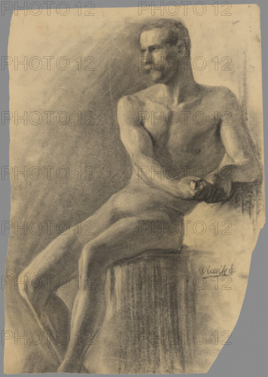 Study of a seated man, 1910-1920.