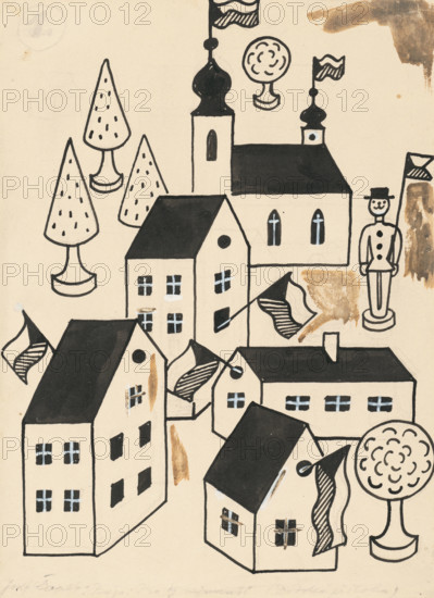 38. Talking about a dog and a cat, around 1928. Additional Info: Illustrations for the book - Josef capek. Talking about a dog and a cat: how they farmed together and about all kinds of other things. [Prague] : Dr. O. storch-Marien, 1929.