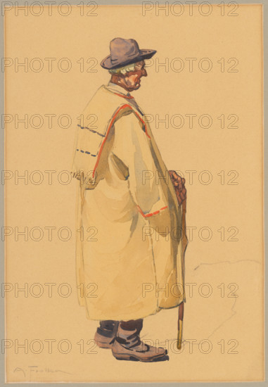 Study of a peasant, around 1920.