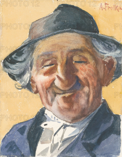 Old man's head, 1905-1925.