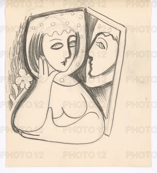 Woman with a mirror, 1938.
