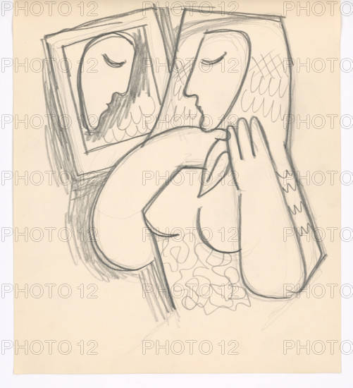 Woman with a mirror, 1938.