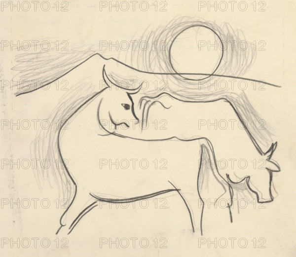 On the pasture, 1936.